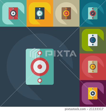 Flat modern design with shadow icons audio Flat modern design with shadow icons audio 21133317