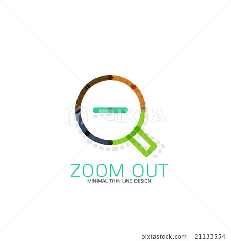 Vector thin line design logo magnifying glass Vector thin line design logo magnifying glass 21133554