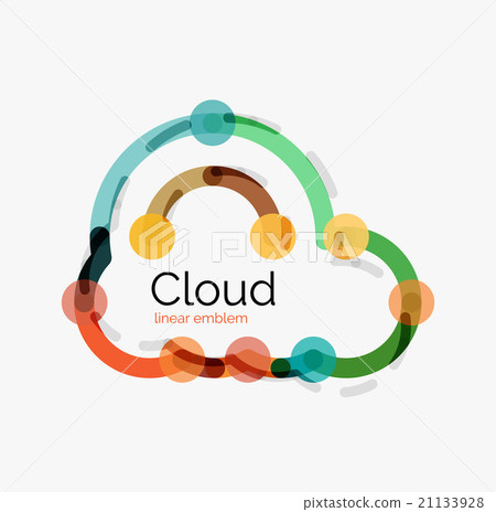 Flat design cloud icon, background 21133928