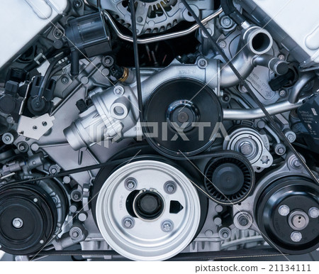 Closeup photo of a clean engine Closeup photo of a clean engine 21134111