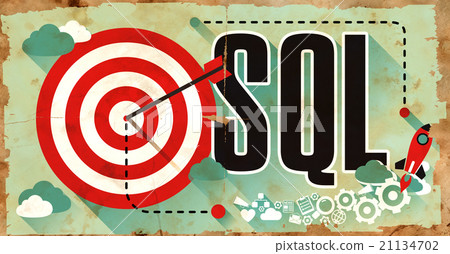 SQL Concept. Poster in Flat Design. SQL Concept. Poster in Flat Design. 21134702