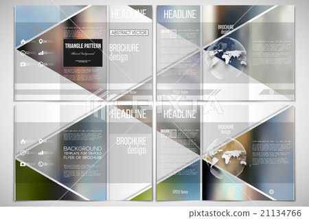Tri-fold brochure design template on both sides Tri-fold brochure design template on both sides 21134766