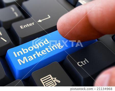 Inbound Marketing - Clicking Blue Keyboard Button. 21134968