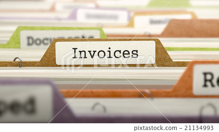 invoices concept on folder register stock illustration 21134993 stock invoices