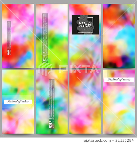 Set of modern flyers. Colorful background, Holi Set of modern flyers. Colorful background, Holi 21135294