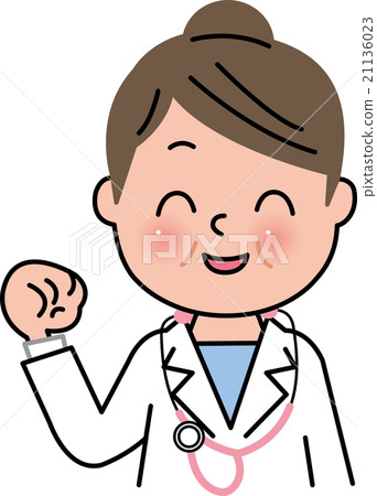 Female doctor doctor smile guts pose 21136023