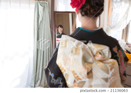 桂樹 連香樹 穿著和服 21136063