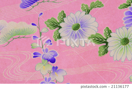 Japanese pattern silk fabric dyed fabric old cloth Japanese pattern silk fabric dyed fabric old cloth 21136177