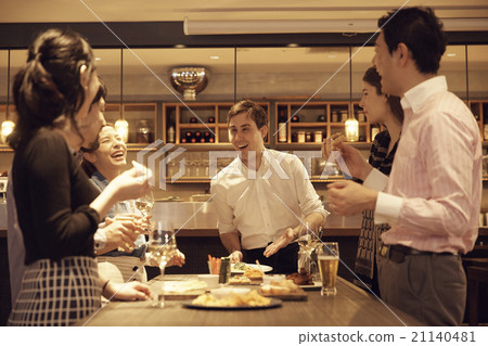 Male and female partying 21140481