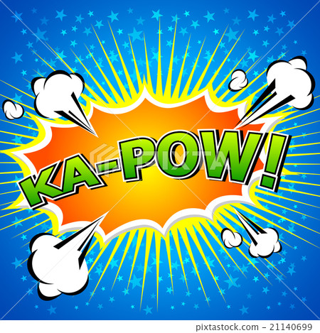 Ka-Pow! Comic Speech Bubble, Cartoon Ka-Pow! Comic Speech Bubble, Cartoon 21140699