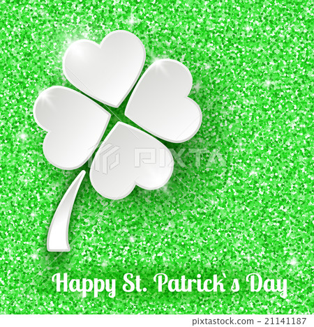 St. Patricks day Greeting Card 3d Paper Clover St. Patricks day Greeting Card 3d Paper Clover 21141187