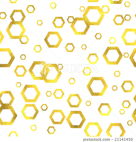 Gold glittering foil seamless pattern - Stock Illustration [21141450 ...