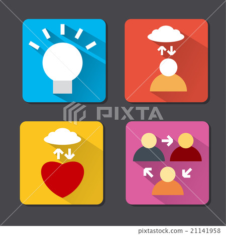 meditation flat icons 21141958