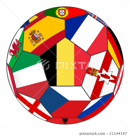 Ball with flag of Belgium in the center 21144147