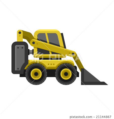 Bobcat Machine Icon. Flat Style Design. Vector Bobcat Machine Icon. Flat Style Design. Vector 21144867