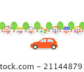 Red cars and houses 21144879