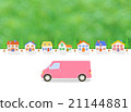 Pink tracks and houses 21144881