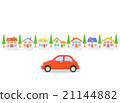 Red cars and houses 21144882