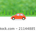 Red car and street tree 21144885