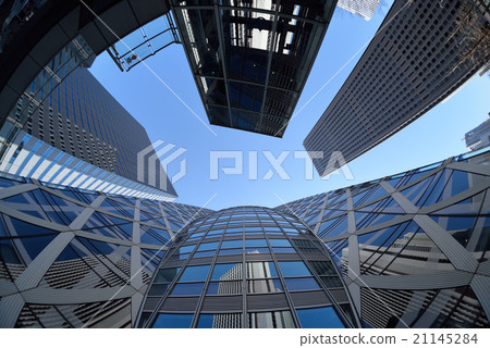 樹木叢生的新宿高層建築 樹木叢生的新宿高層建築 21145284