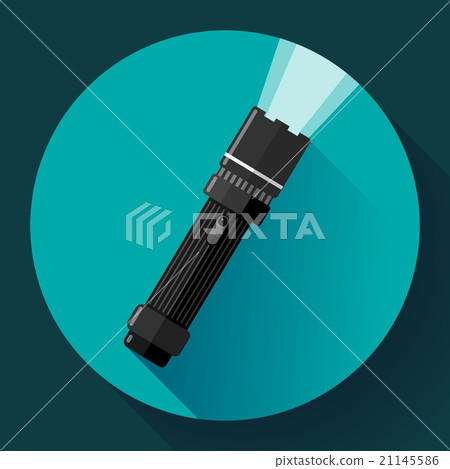 Flashlight Vector icon. Flat design style - Stock Illustration ...