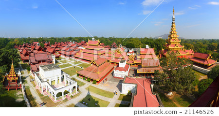 Panorama of Royal Palace in Mandalay 21146526