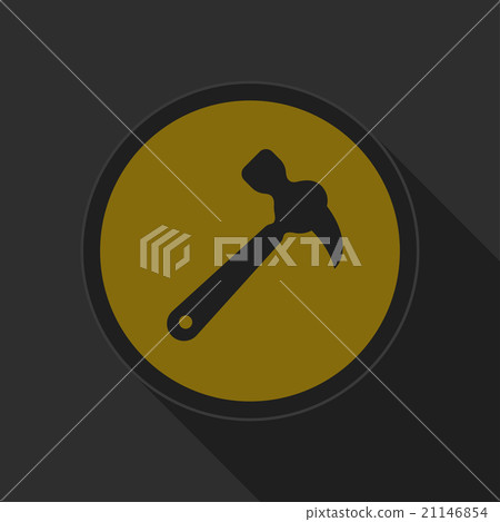 dark gray and yellow icon - claw hammer 21146854