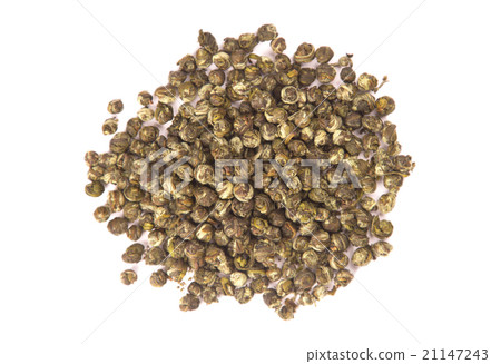 Top view of Oolong leaves rolled into balls Top view of Oolong leaves rolled into balls 21147243
