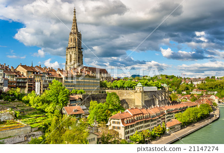 View of Bern with its cathedral - Switzerland View of Bern with its cathedral - Switzerland 21147274