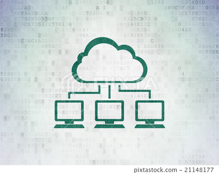 Cloud technology concept: Cloud Network on Digital 21148177