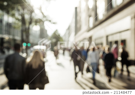 people in bokeh, street of London people in bokeh, street of London 21148477