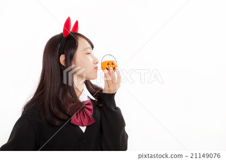 萬聖節南瓜娃娃的可愛女孩 21149076