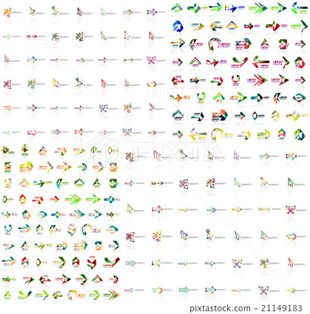 Mega collection of geometrical abstract logo Mega collection of geometrical abstract logo 21149183