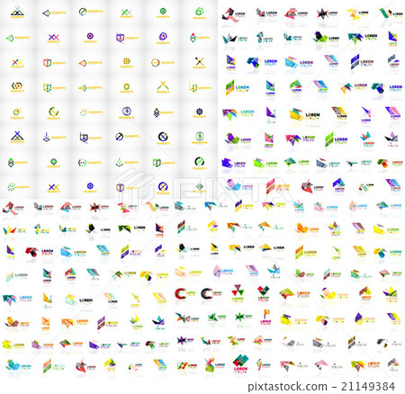 Mega collection of geometrical abstract logo 21149384