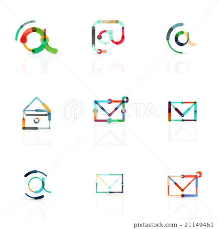 Vector email business symbols or at signs logo set Vector email business symbols or at signs logo set 21149461