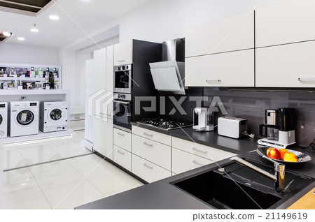 Showroom at retail appliances store 21149619