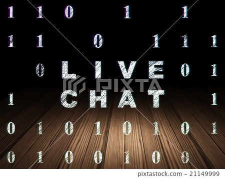 Web design concept: Live Chat in grunge dark room 21149999