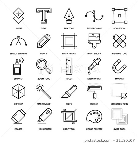 Design Tools Icons - Stock Illustration [21150107] - PIXTA