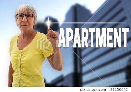 apartment touchscreen is shown by senior background apartment touchscreen is shown by senior background 21150622