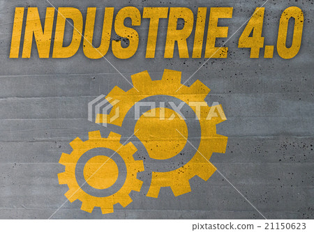 industry 4.0 in german industire 4.0 icon on cement concept back industry 4.0 in german industire 4.0 icon on cement concept back 21150623