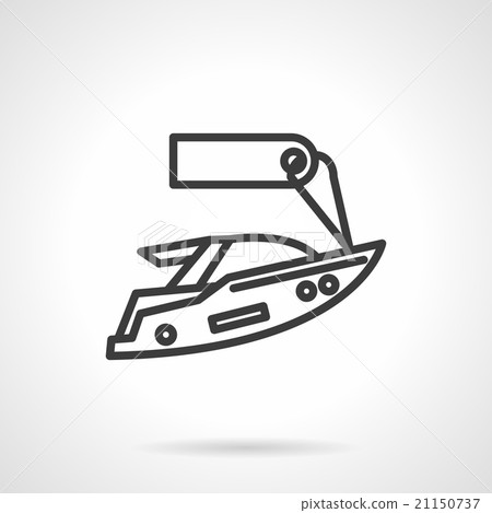 Yacht for rent black line design vector icon 21150737