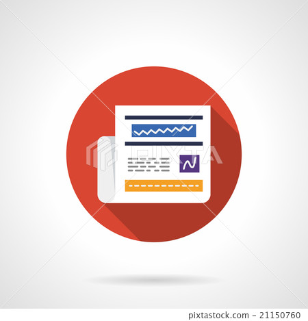 Newspaper online round flat color vector icon Newspaper online round flat color vector icon 21150760