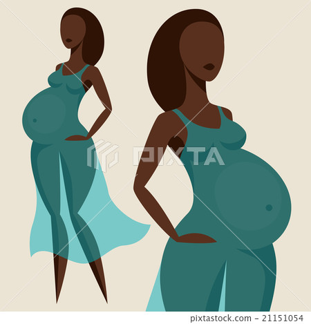 Stylized silhouette of pregnant woman Stylized silhouette of pregnant woman 21151054