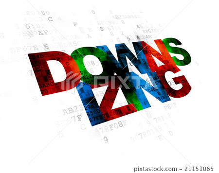 Business concept: Downsizing on Digital background - Stock Illustration ...