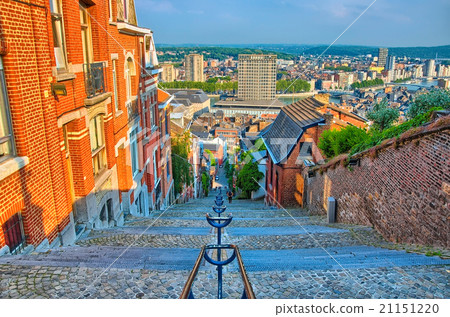 View over montagne de beuren stairway with red View over montagne de beuren stairway with red 21151220
