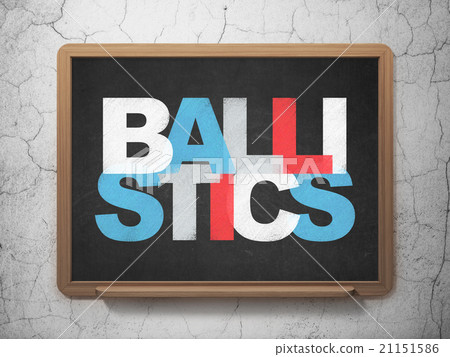 Science concept: Ballistics on School Board Science concept: Ballistics on School Board 21151586
