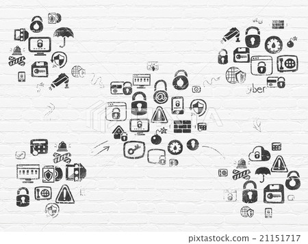 Grunge background: White Brick wall texture with 21151717