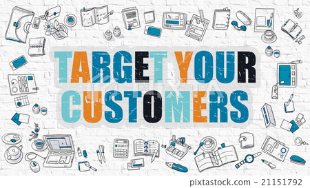 Target Your Customers Concept with Doodle Design Target Your Customers Concept with Doodle Design 21151792