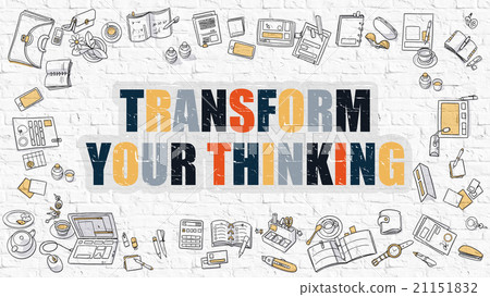 Transform Your Thinking in Multicolor. Doodle-插圖素材 [21151832] - PIXTA圖庫