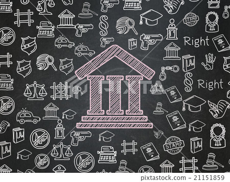 Law concept: Courthouse on School Board background Law concept: Courthouse on School Board background 21151859